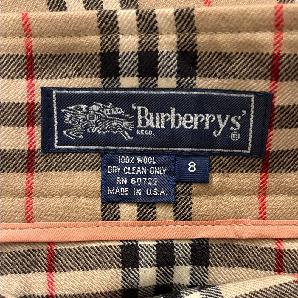 Burberry Tan and Black Plaid Skirt